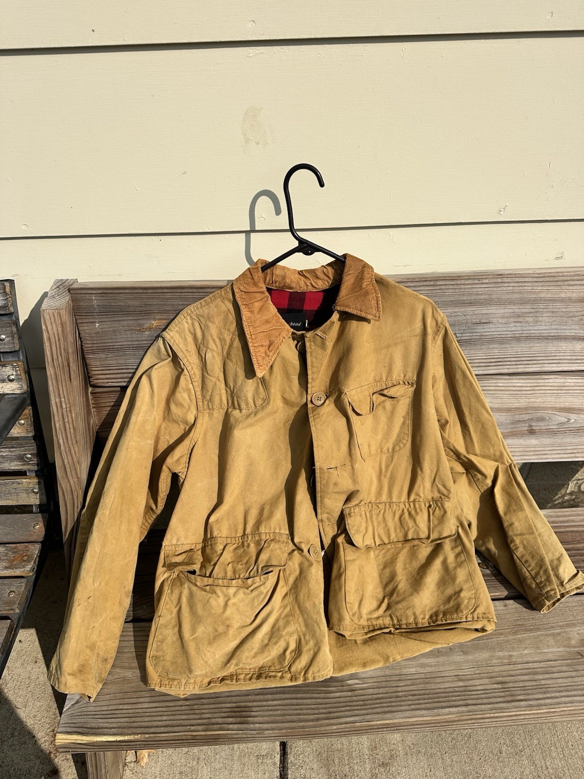 Vintage Redhead Field Hunting Jacket Canvas With Game Pouch ￼