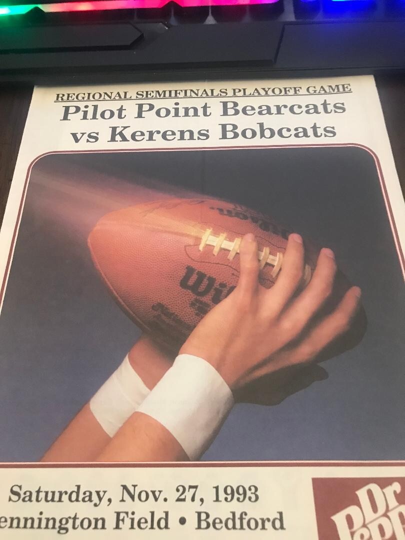 1993 Pilot Point vs. Kerens @ Denton/TX State Regional Semi H.S. Game Program