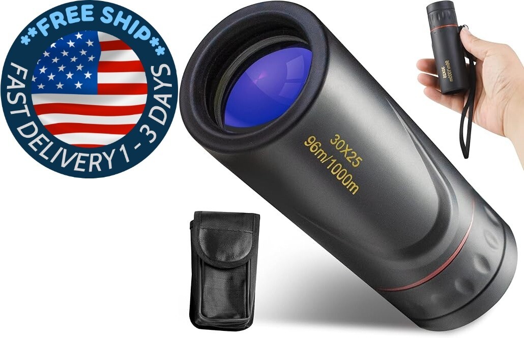 Telescopio monocular, actualización de monoculares HD 30 x 25 para adultos