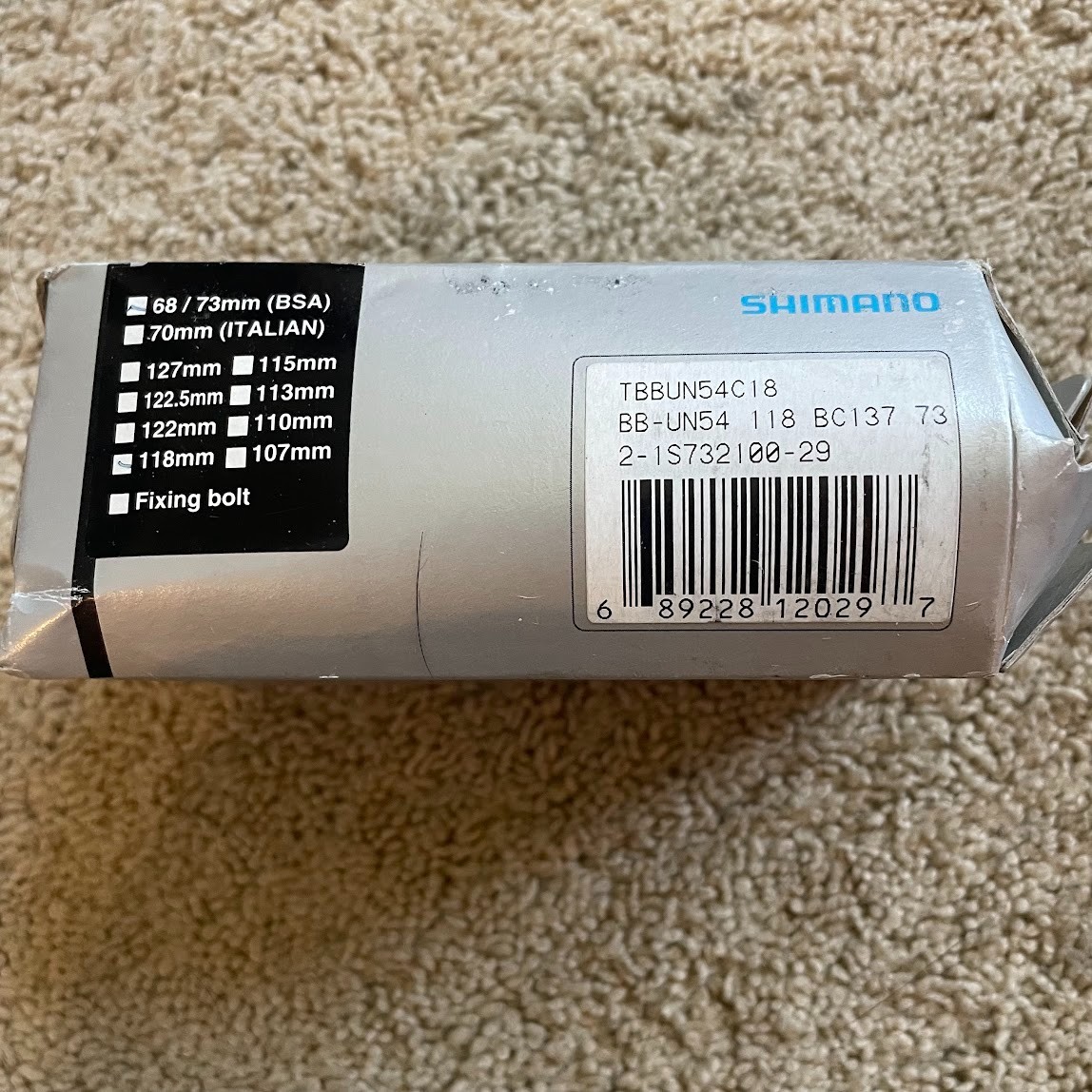 New Shimano BB-UN54 Square Taper Bottom Bracket | 68/73x118mm BSA