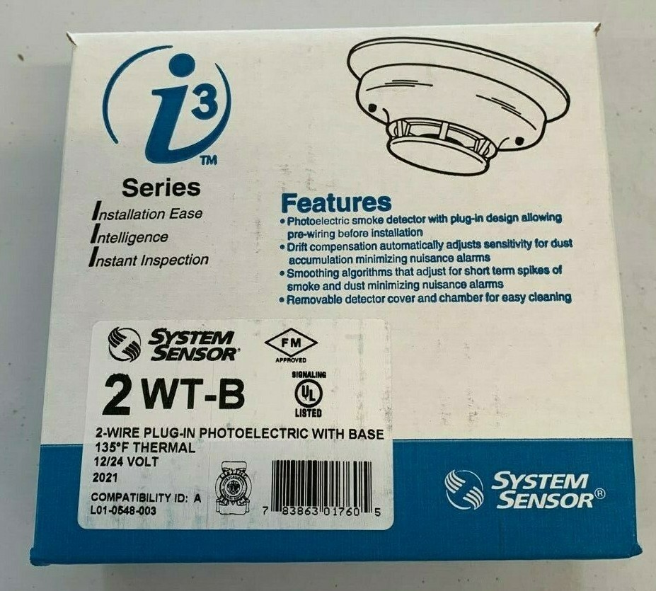 System Sensor 2WT-B i3 Series 2-wire Photoelectric Smoke Detector