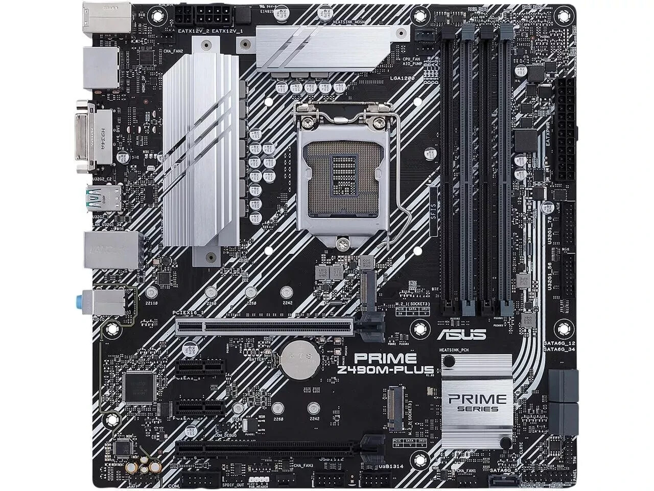 ASUS PRIME Z490M-PLUS LGA 1200 (Intel 10th) Z490 Micro ATX Intel Motherboard