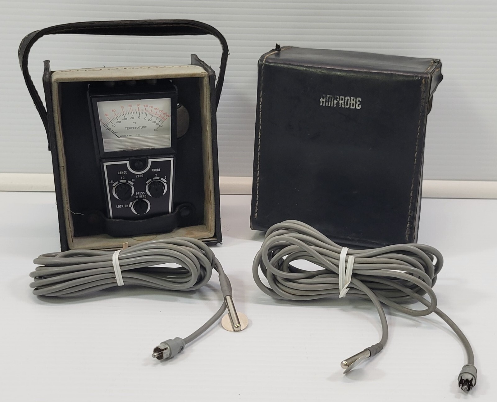PV) Vintage Amprobe Fastemp Temperature Meter - T-150 with Probes and Case