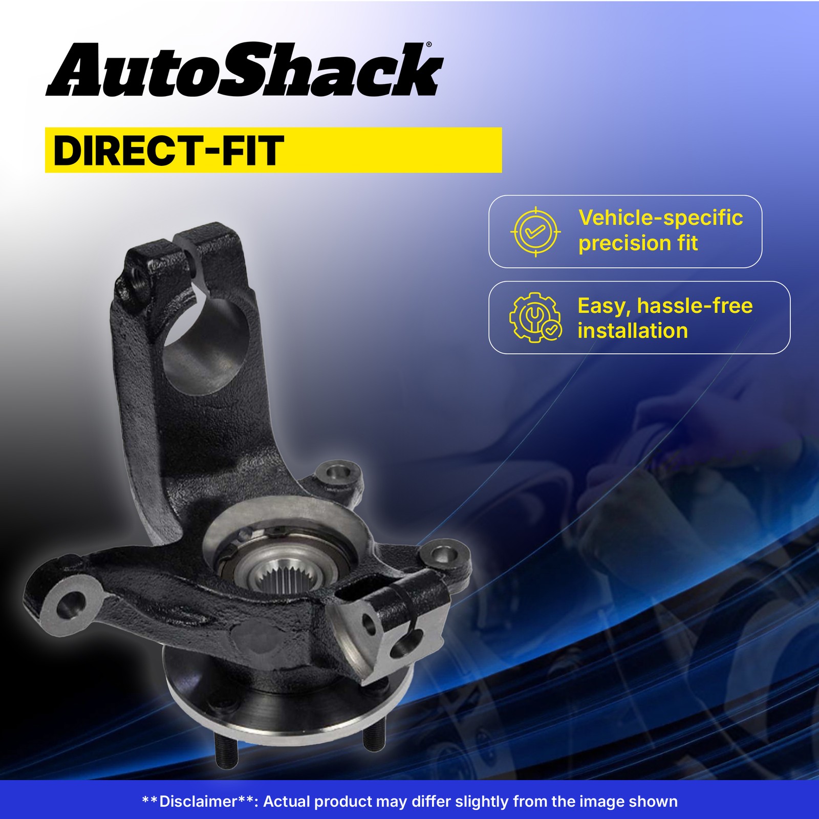 Front Loaded Steering Knuckles for Ford, Transit Connect 2010-2013, FWD L4 2.0L
