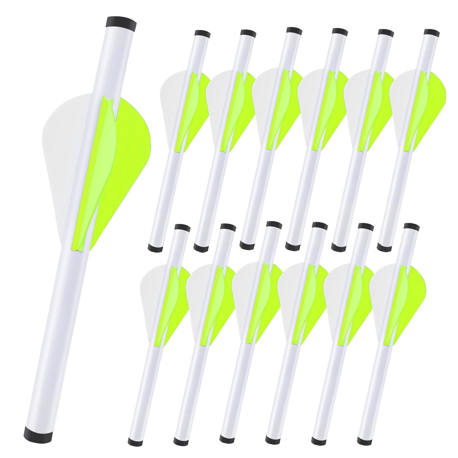 12 Packs Arrow Fletching with 2 Inch Arrow Vanes, Shrink Fletch Stretch Arrow Wr