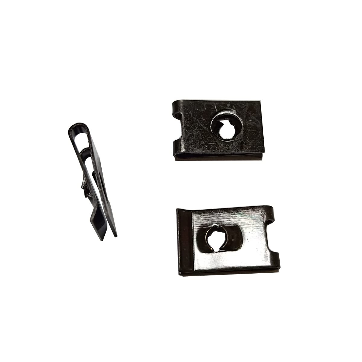 Zhoushi World #10 UStyle ClipOn Nut UType Fasteners Black 50 Pcs