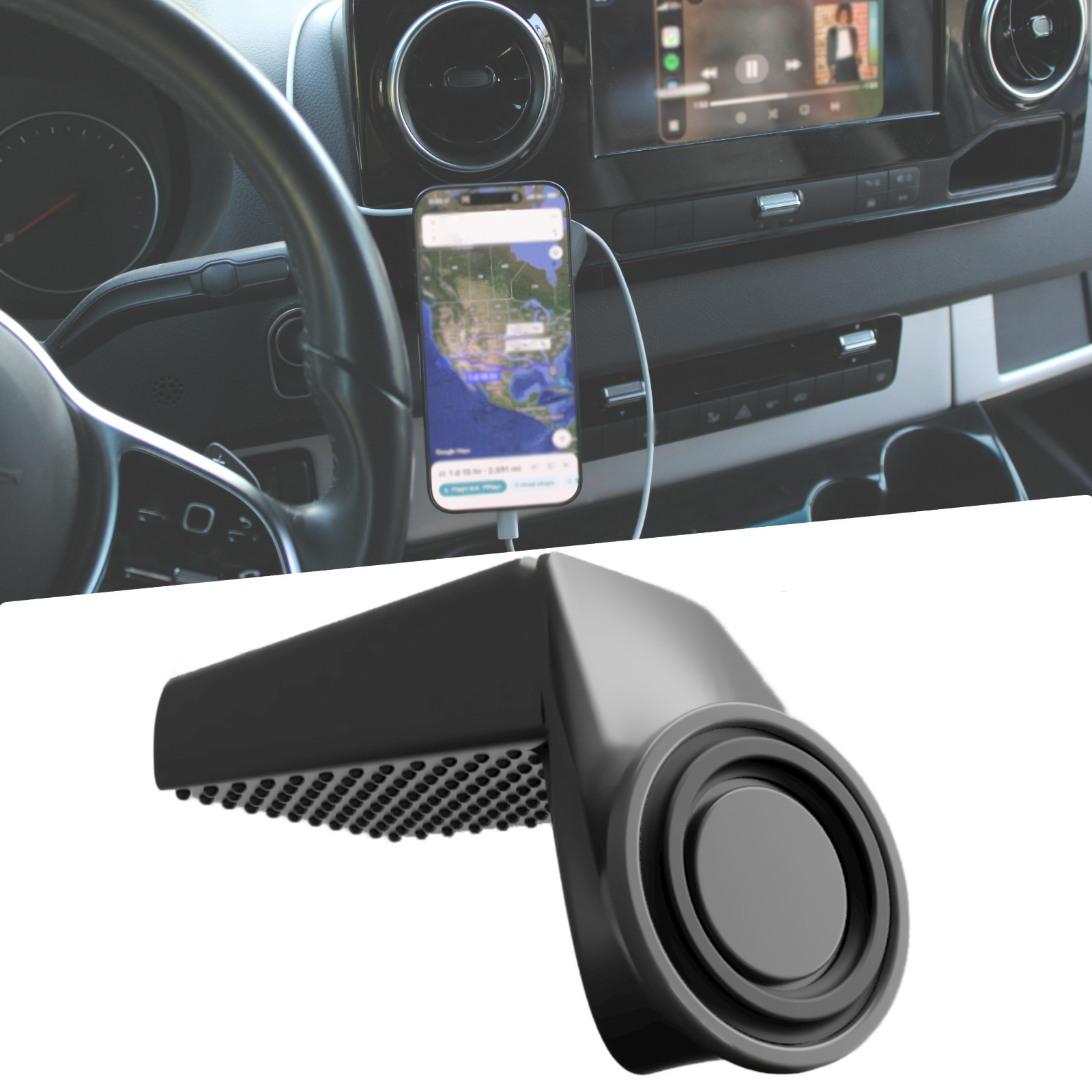 Sprinter Van Magnetic Phone Mount- Patented, Anti Slip Grip, MagSafe Compatible