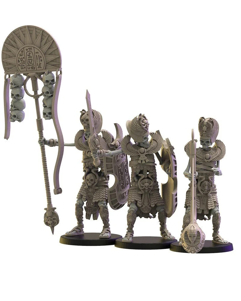 Amun-Re Guard Command Group - Resin Tabletop Miniature