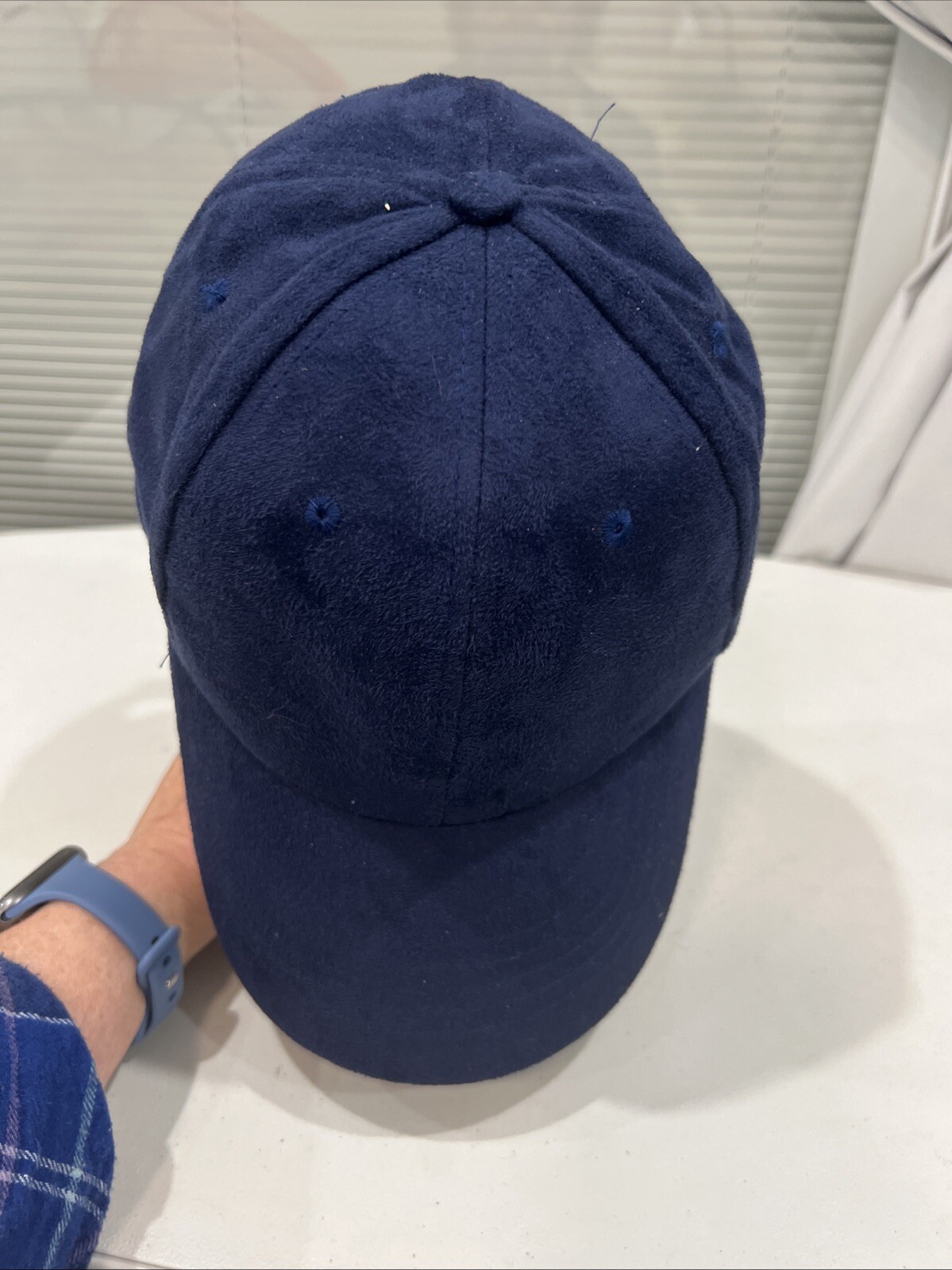 Navy Brushed Polyester Hat Cap Unbranded EUC