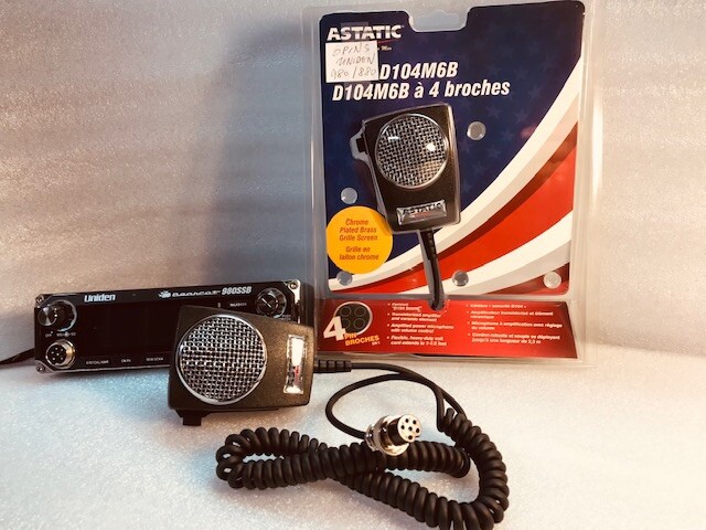ASTATIC D104M6B For UNIDEN 980SSB/880 radio microphone 6 pin D104 mic FAST SHIP!