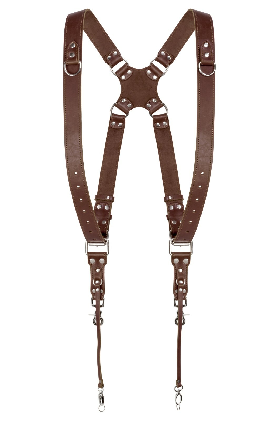 Coiro Leather Dual Camera Strap Harness Quick Release Brown Adjustable 508