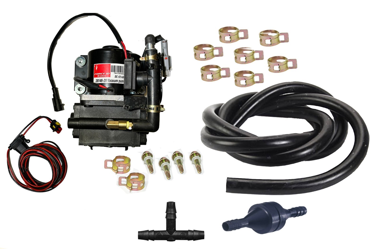 Brake Booster Vacuum Pump -High Powered Dual piston pump 12 V "Plug and Play"