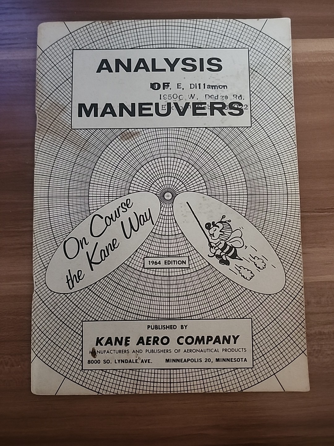 Vtg 1964 Kane Aero Co. Analysis Of Maneuvers Pilot Flight Manual Booklet