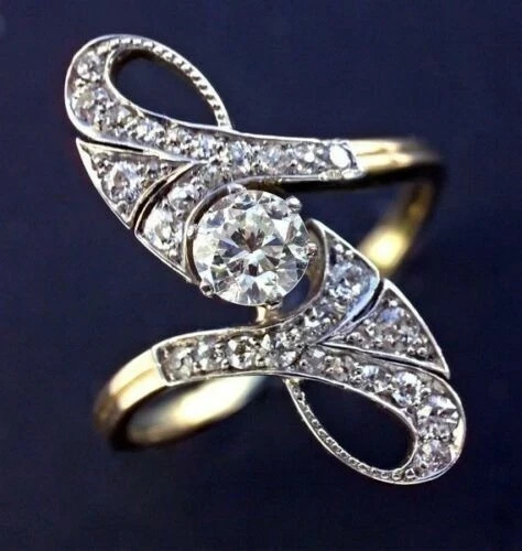 4Ct Round Cut Lab Created Diamond Women's Engagement Ring 14k Yellow Gold Finish