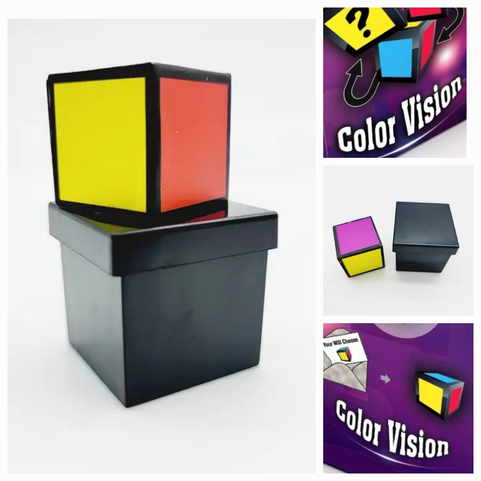 Magic Tricks Color Vision Cube Prediction Gimmick Beginner Trick MA5