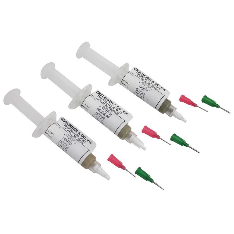 SILVER SOLDER PASTE SYRINGE EXTRA EASY, SOFT, MEDIUM, HARD 5CC 1/4TROY OUNCE