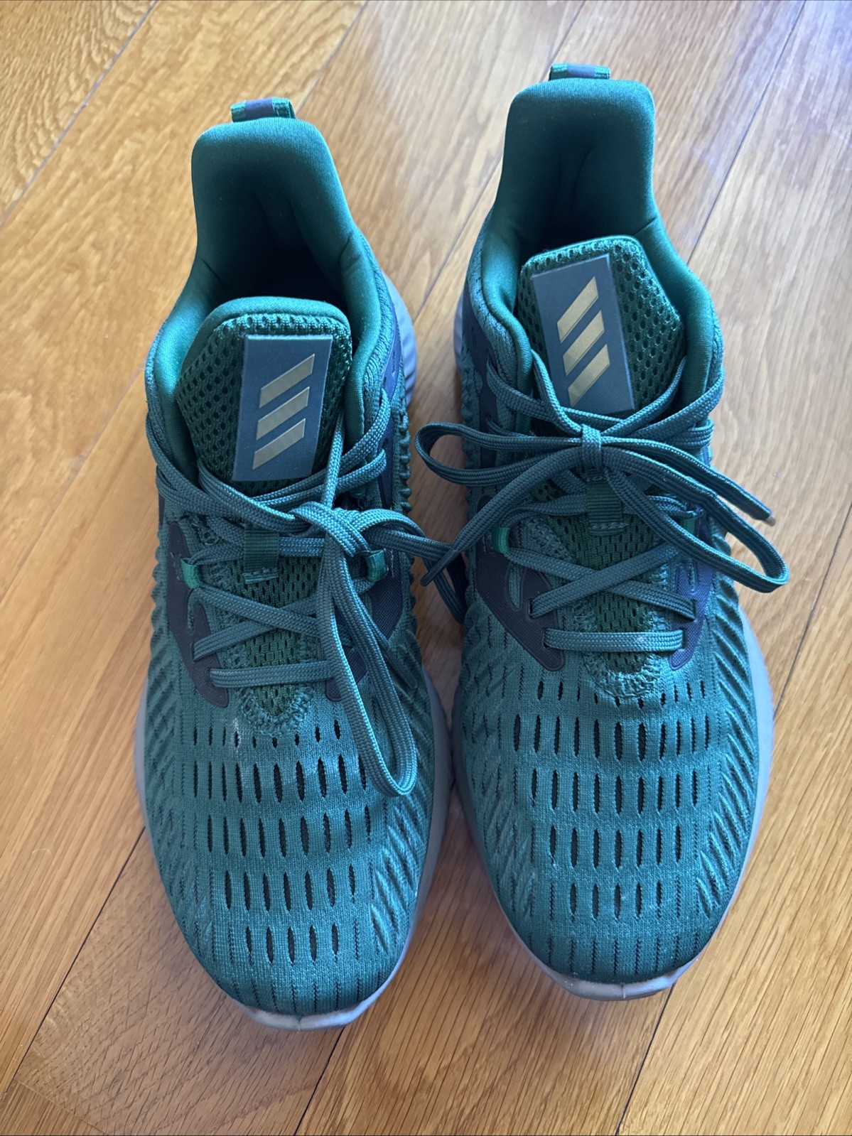 adidas Alphabounce + Shoe - Unisex Running Dark Green/Gold Metallic/Green Size 8