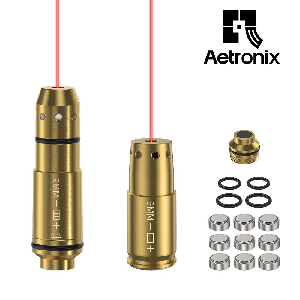 1pc 9mm laser dry fire training device + 1pc 9mm laser bore sight