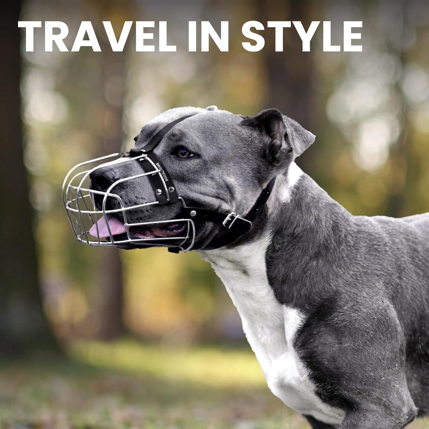 Adjustable Dog Muzzle for Pitbulls & Amstaff - Safe & Breathable Design