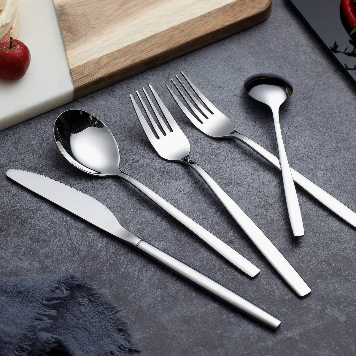 Flatware Set 20 Pieces Stainless Steel Flatware Set Silverware Set Service For 4