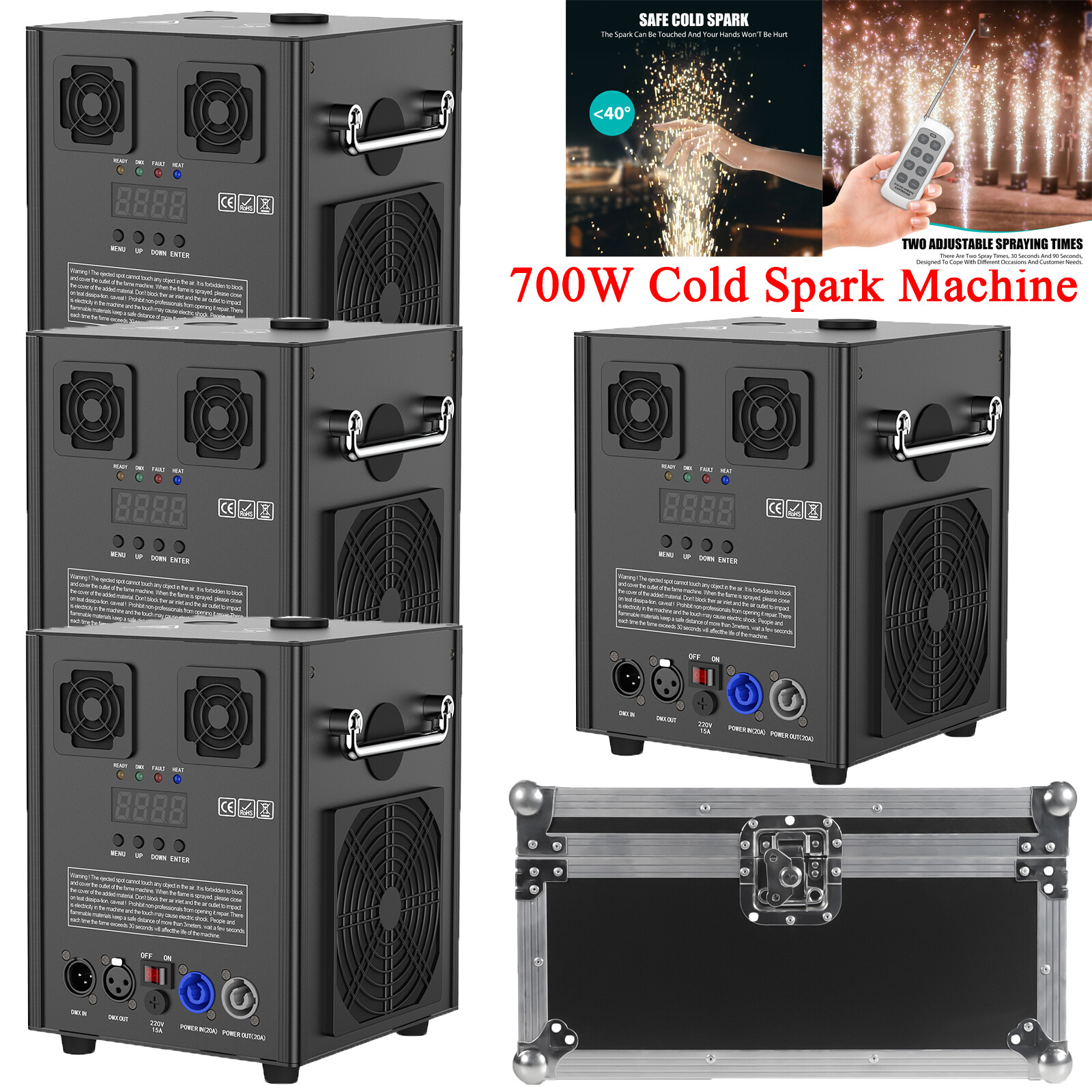 700W Large Cold Spark Firework Machine- Stage Effect DMX Machine Party Disco