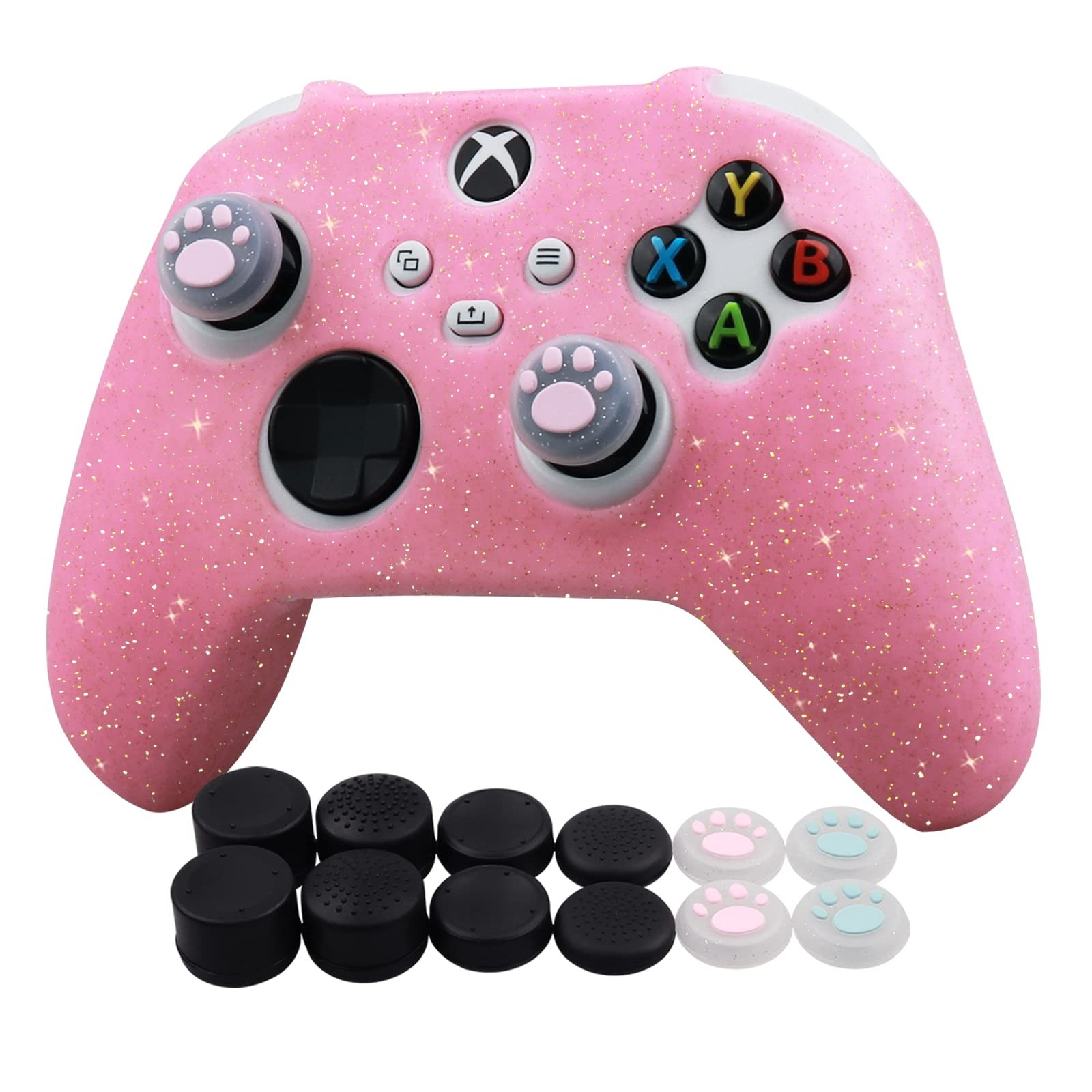 Glitter Controller Skin for Xbox Series, Anti-Slip Silicone Controller Cover ...