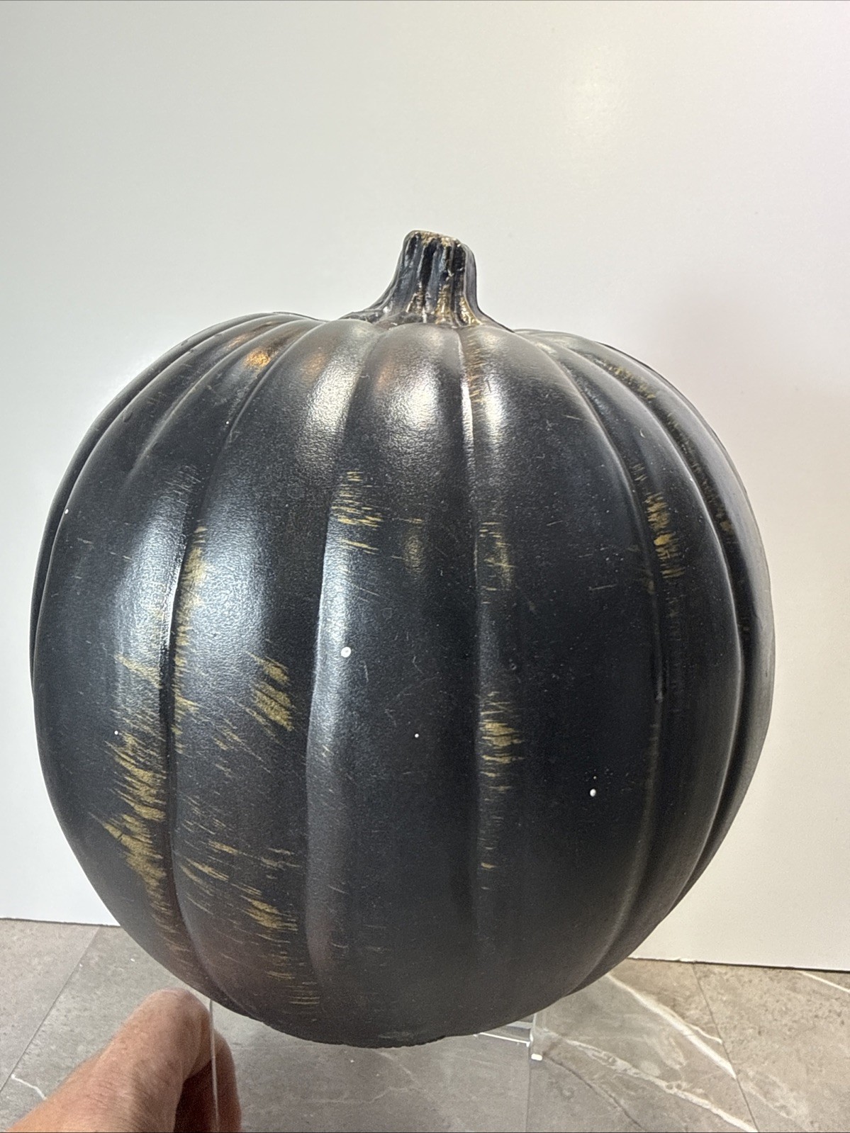 Gemmy Motion Activated Fortune Teller In Black Pumpkin Talking Color Changing 9”