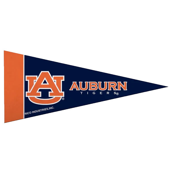 Auburn Tigers Mini Pennants, 4" x 9" NCAA SEC Felt Flag Football Basketball New
