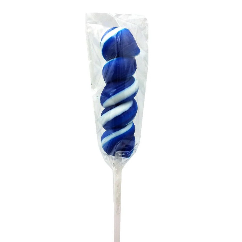 6x Color Splash Blue Raspberry Suckers Lollipop Candy Snack Treat Party .42oz