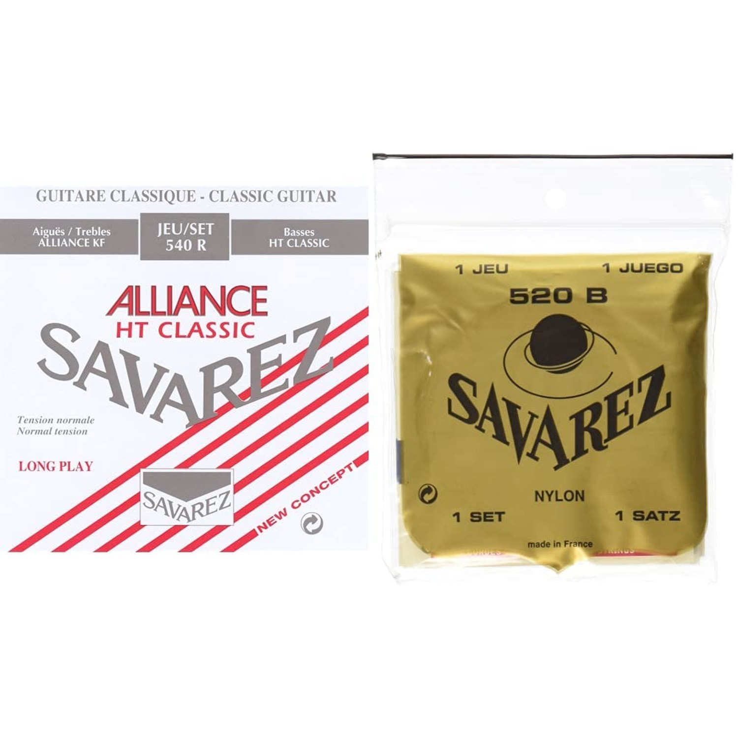 Savarez 540R Classical Guitar Strings Normal Tension & Classical Guitar Strin...