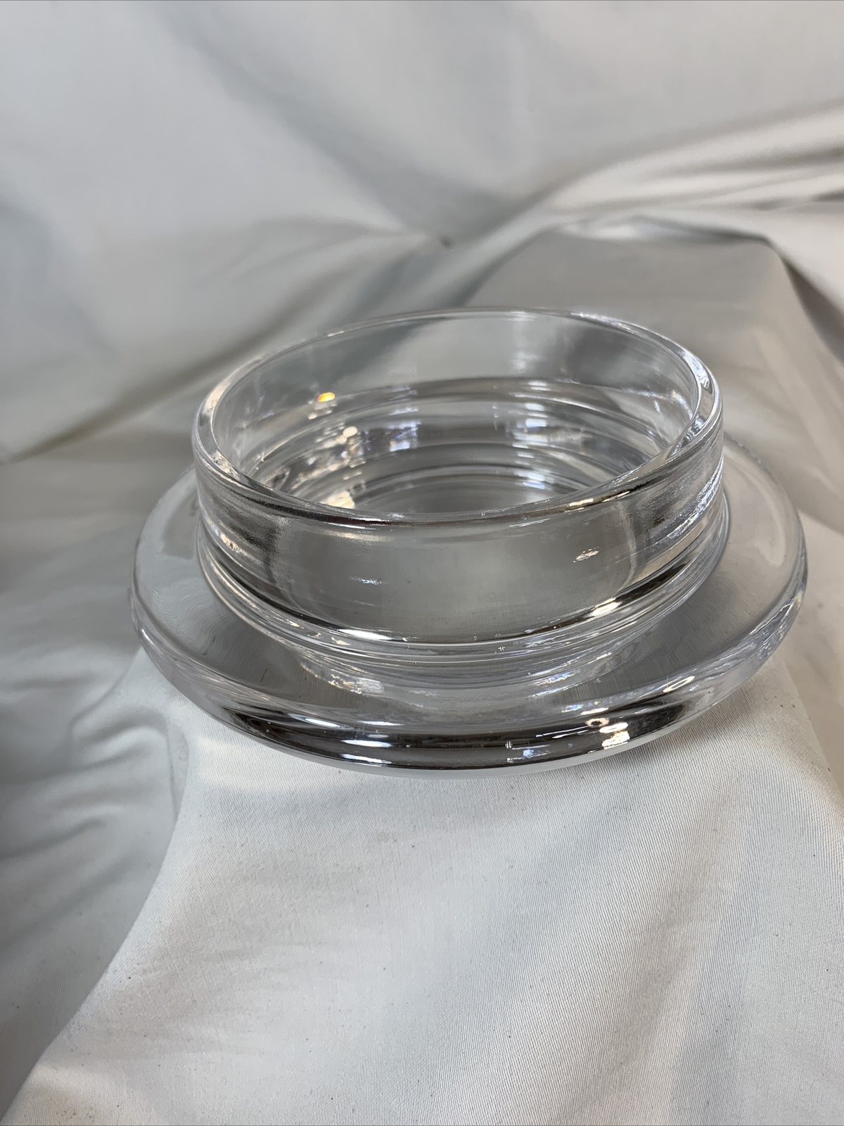 Clear ~ Round Covered Dish 3.5" Tall ~ CH-8950