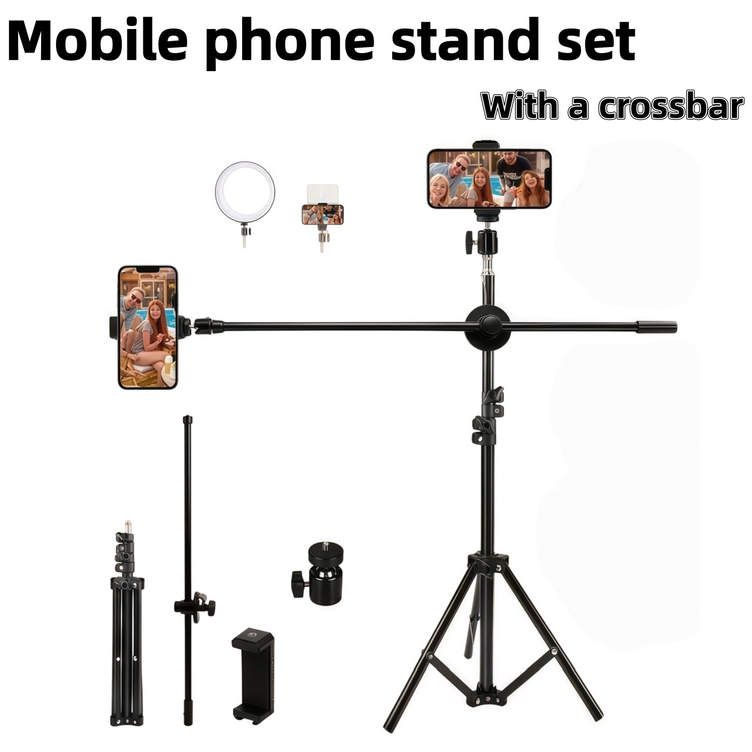 [For Teaching Online] 2 Sets/ 1 Set Adjustable Phone Tripod Set