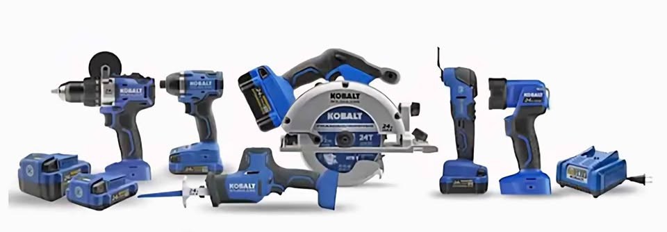 Kobalt 24V Max Brushless 6 Tool Combo Kit With Heavy Duty Carry Bag With Wheels