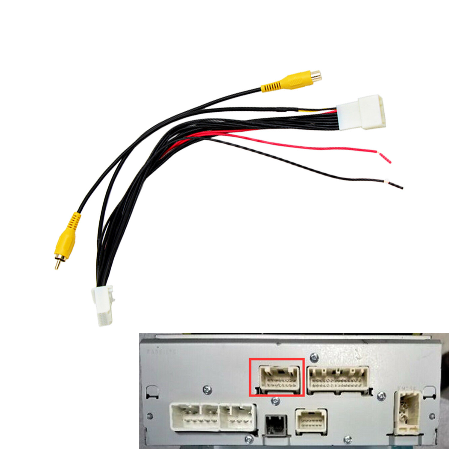 for Toyota Scion OEM Backup Camera Connect to Aftermarket Radio Stereo T-Harness