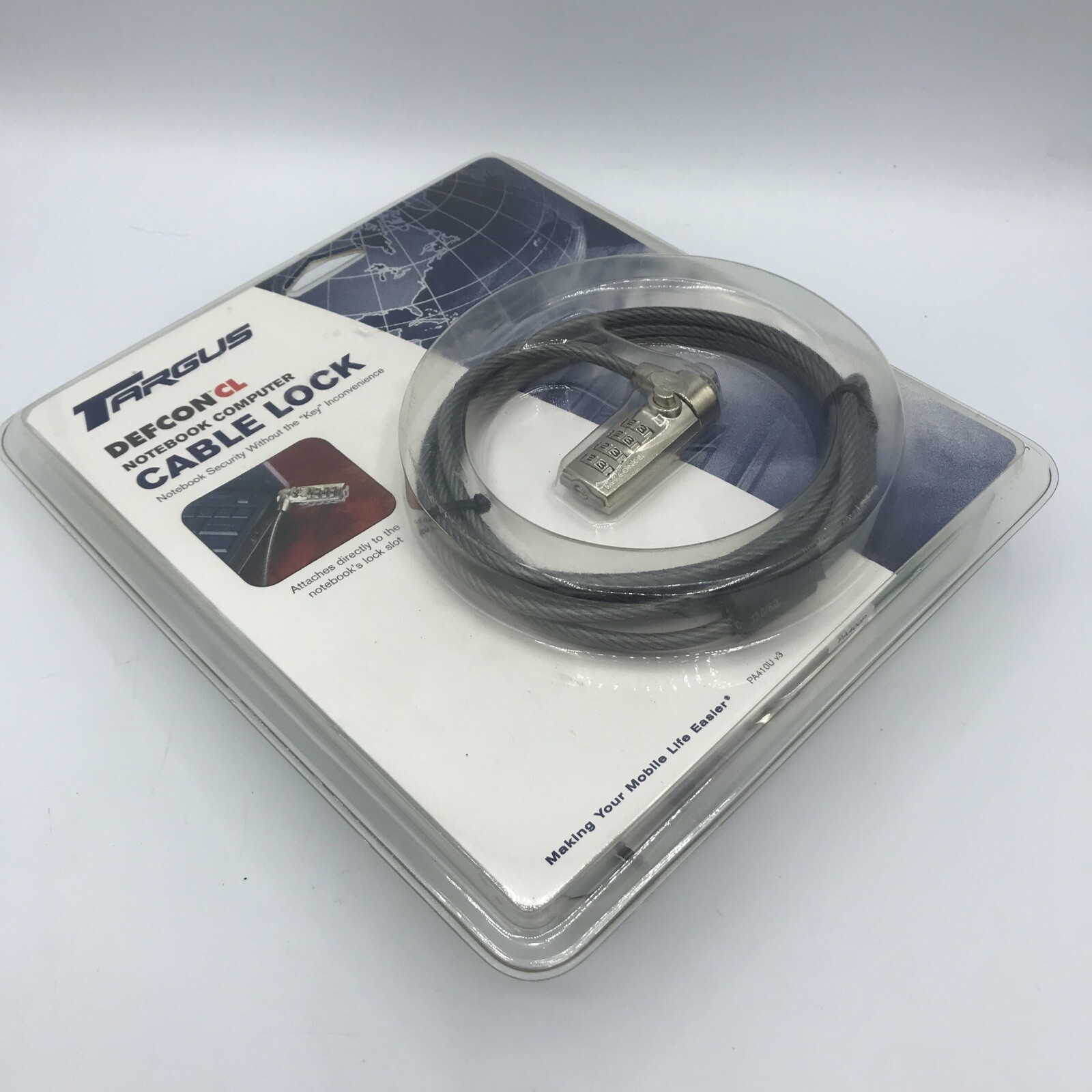 Targus DEFCON CL School Laptop Computer Cable Anti Theft Lock 4 Digit-Code