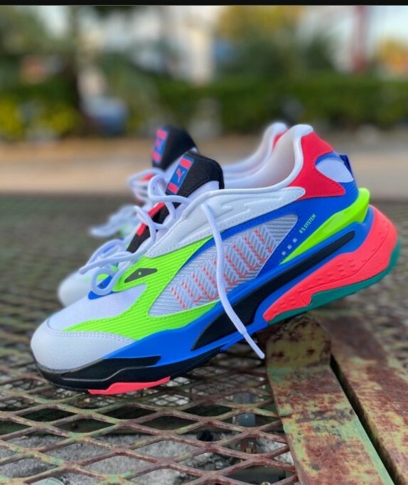 Puma RS-Fast Dazed Men's Sneaker White Bluemazin Green Blue Red