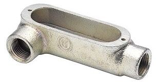 BRIDGEPORT LR-66, Rigid Conduit Body, 2, Iron, ThreadedRigid Installation, 1pc