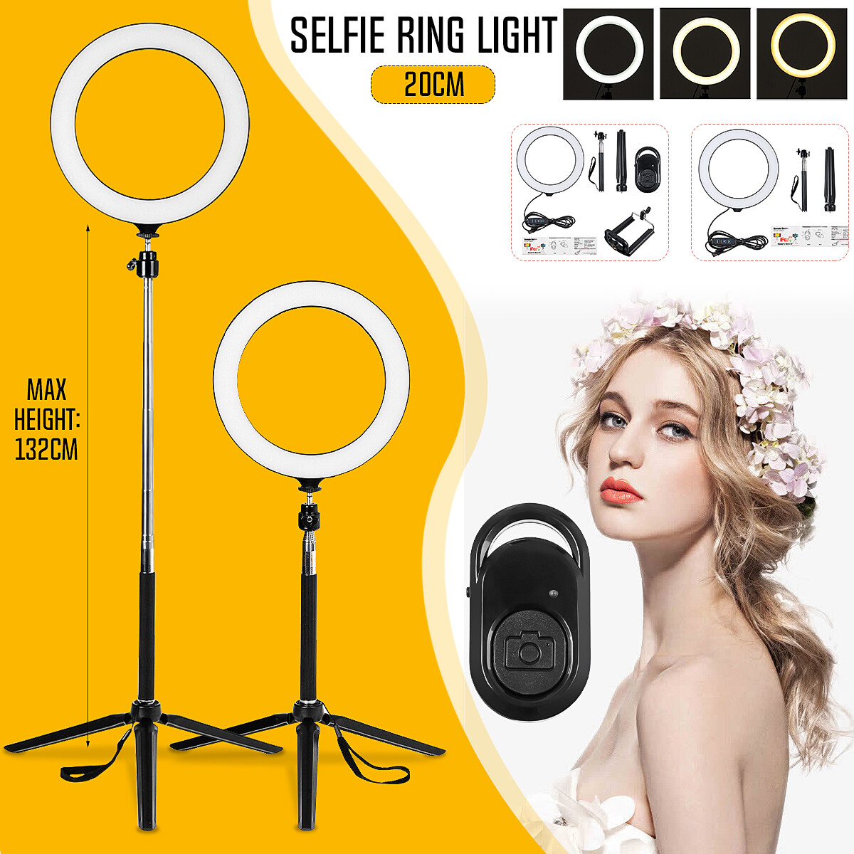 LED Selfie Ring Light Kits With Stand