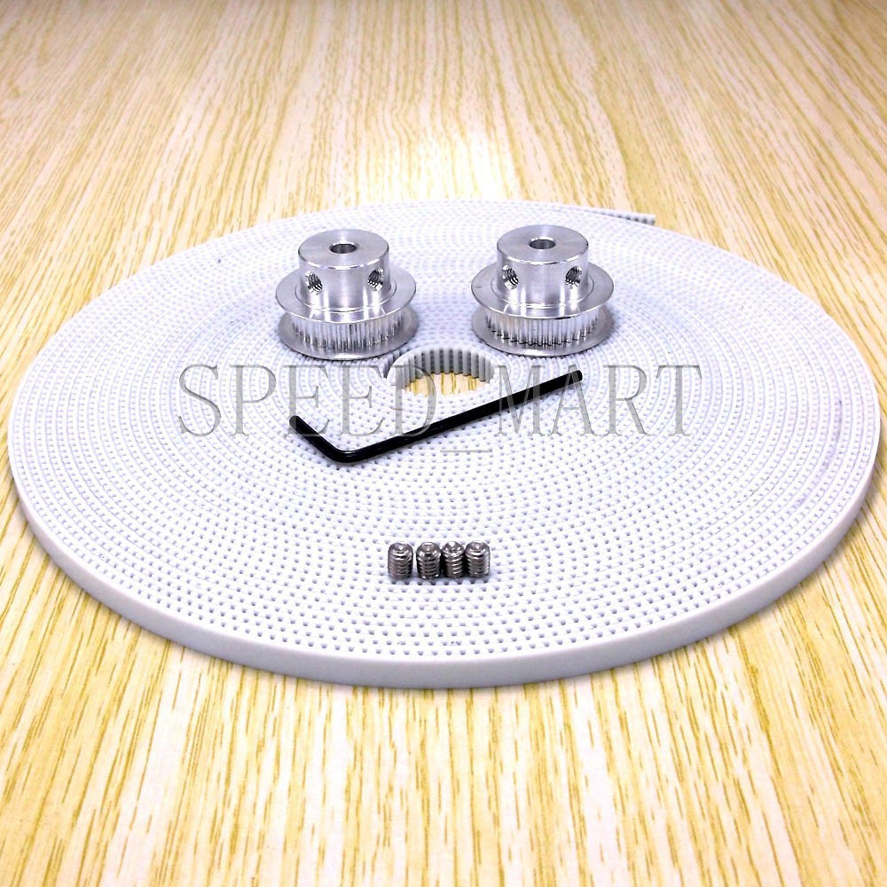 2 x GT2 Timing Pulleys 36T 8mm Bore RepRap Prusa Mendel 3D Printer & 2m PU Belt
