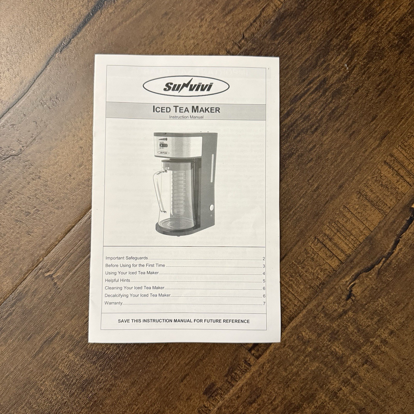 Sunvivi Iced Tea Maker & Iced Coffee Brewer | 2.5 Quart Pitcher