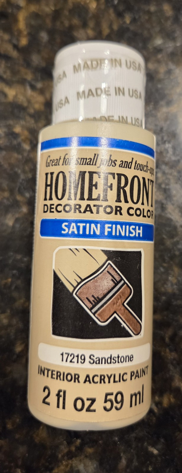 Homefront 17219 Satin Finish Sandstone Multi Surface Hobby Paint 2 oz.