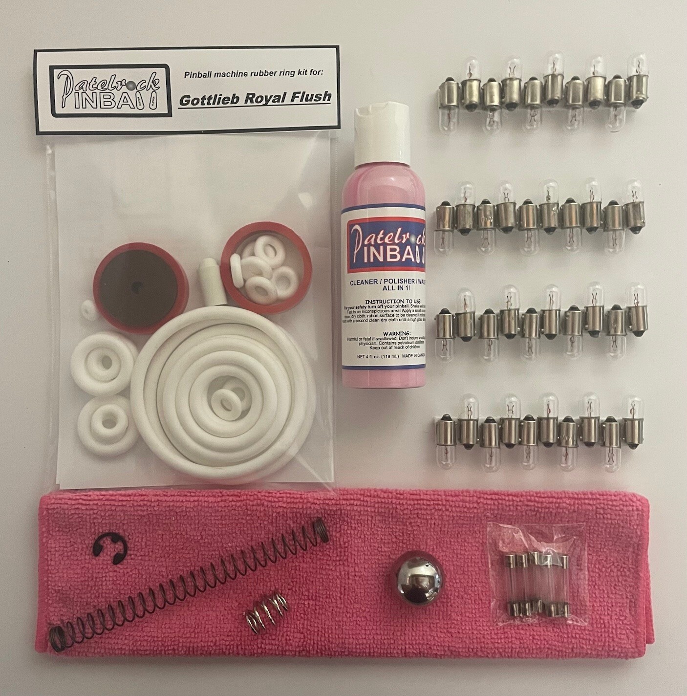 1976 Gottlieb Royal Flush Pinball Machine Maintenance Tune Up Kit