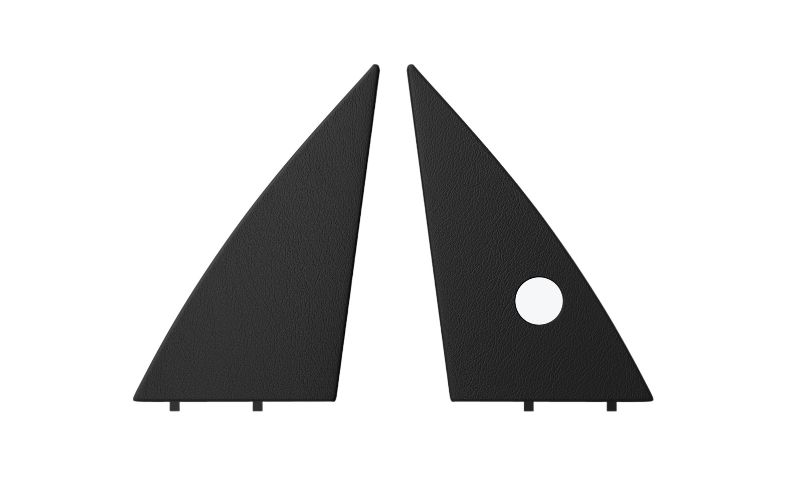 Door Mirror Triangle Covers - MB W126 - Left and Right - E-Motor - Black