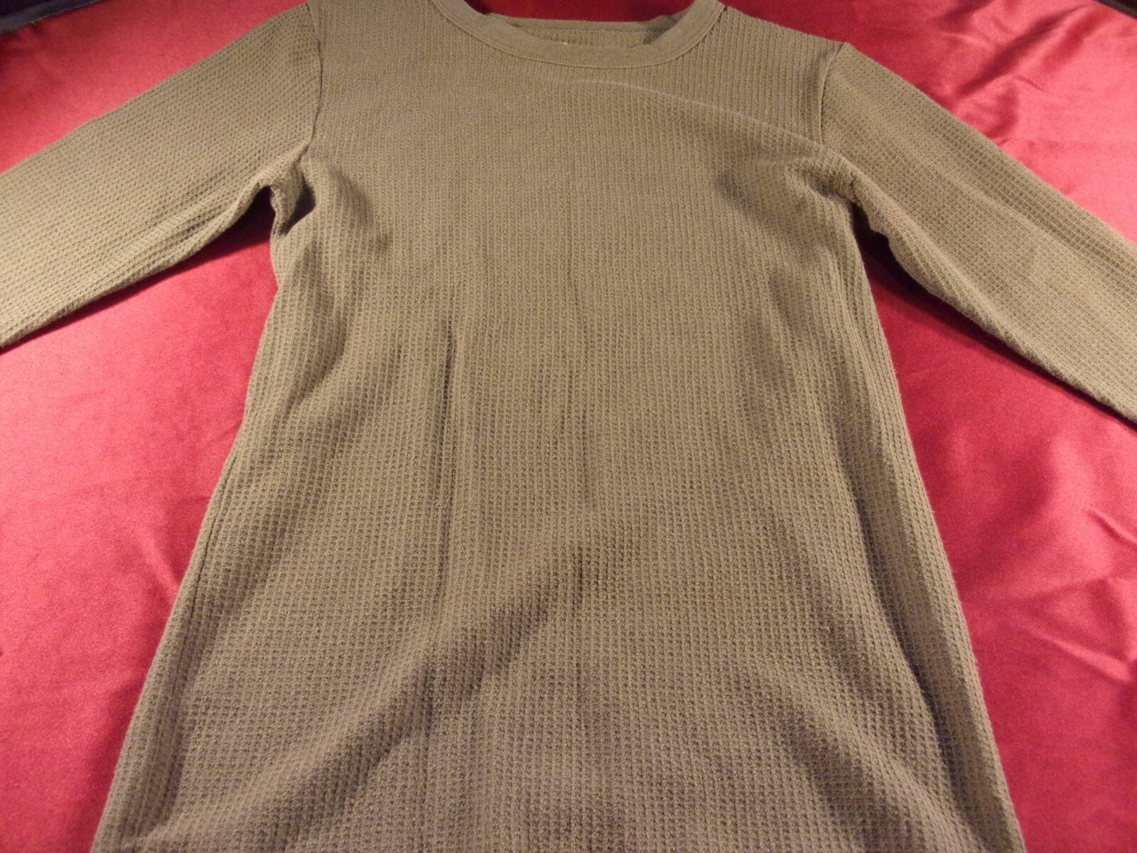 OPEN TRAILS GREEN MILITARY THERMAL SHIRT SIZE MEDIUM SI 975