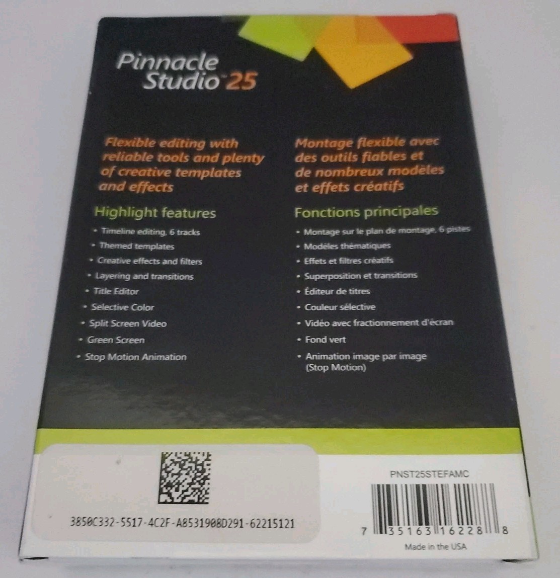 Pinnacle Studio 25 Box Set Create With Inspiration Edit With Pinnacle
