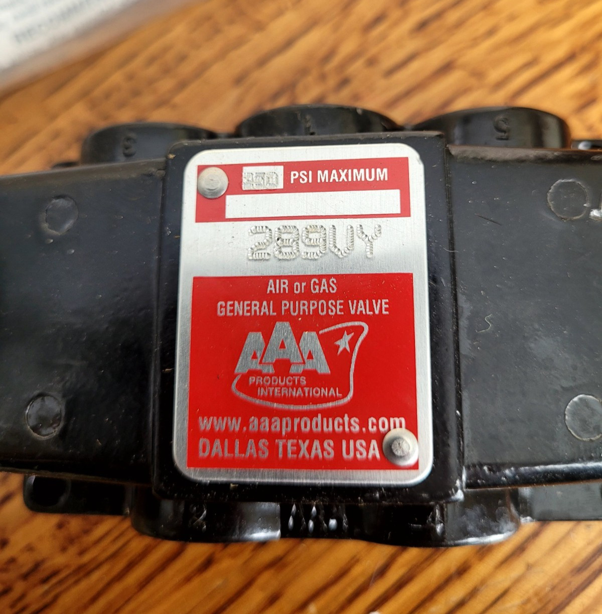 AAA Products 289VY Control Valve