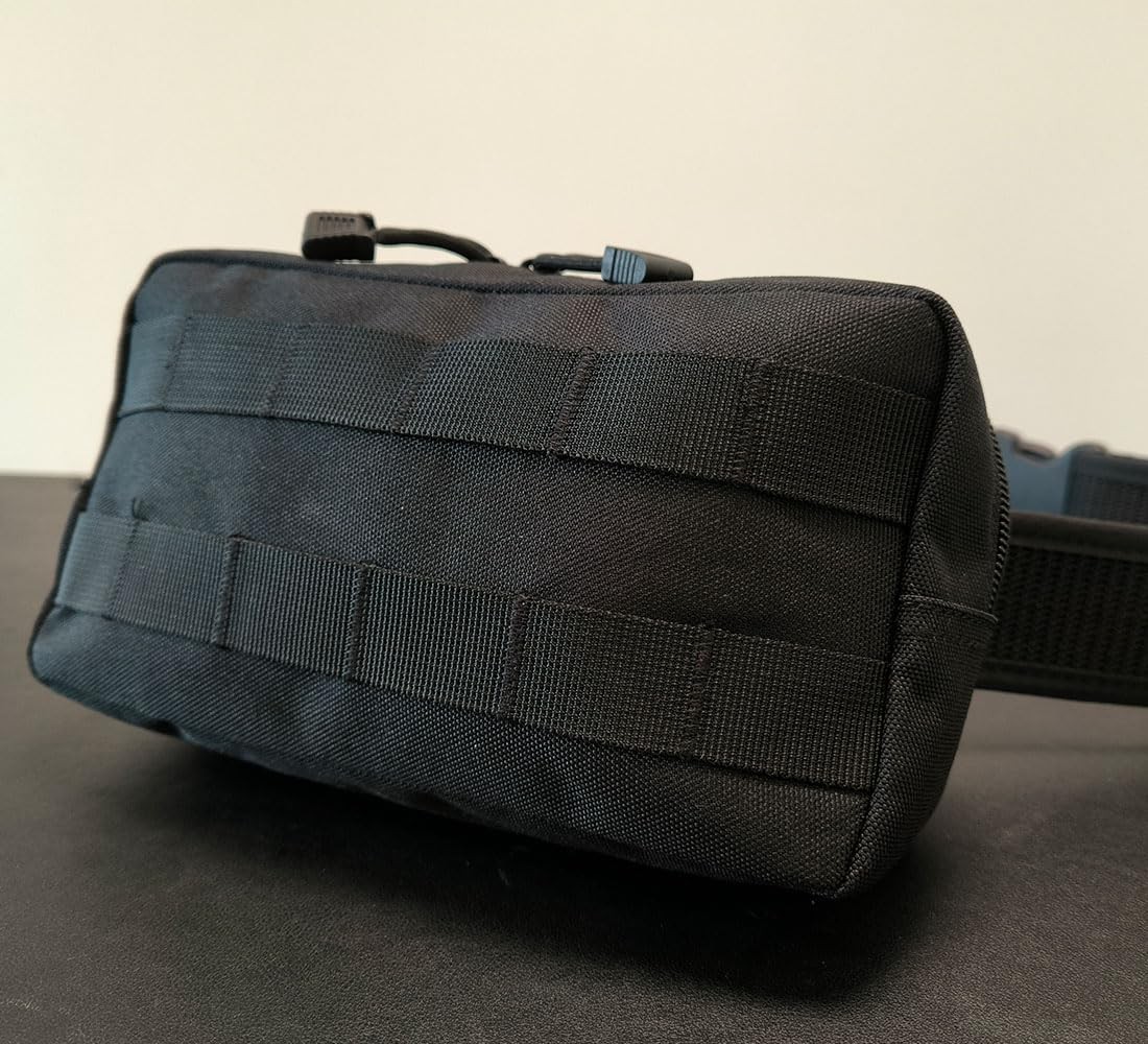 2 Pack Tactical Molle Admin Pouch, Multi-Purpose EDC Tool Organizer 2 Black