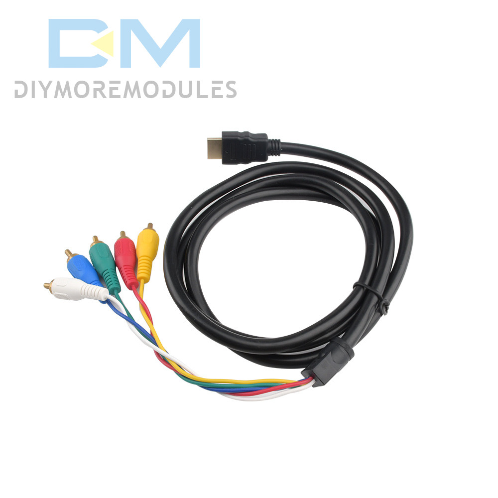 HDMI Male to 5 RCA RGB YPbPr Audio AV Component Convertor Cable Lead MF