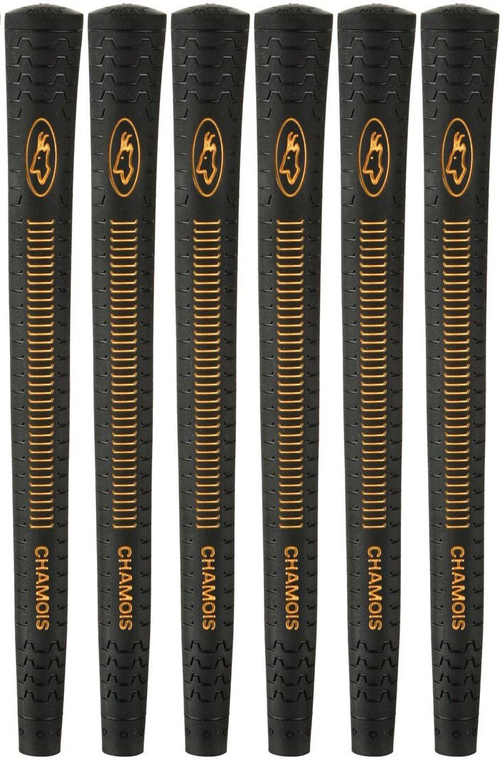 Avon Chamois Black Jumbo Golf Grips - Set of 6 - New
