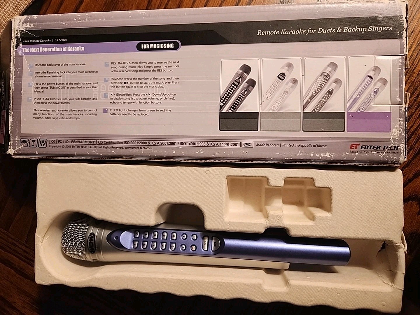 Magic Sing EX190 Wireless Karaoke Microphone only MISSING PART Remote for Duets